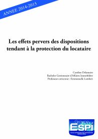 Les effets pervers des dispositions tendant à la protection du locataire