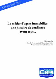 Le métier d'agent immobilier, une histoire de confiance avant tout...