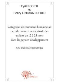 Catégories de ressources humaines et taux de couverture vaccinale des enfants de 12 à 23 mois